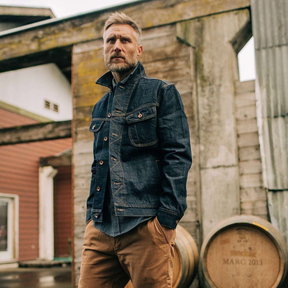 Long Haul Jacket in Rinsed Organic Selvage